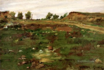  Hill Art - Shinnecock Hills 1895 impressionism William Merritt Chase scenery